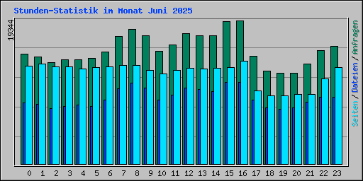 Stunden-Statistik im Monat Juni 2025